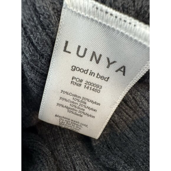 Lunya Women’s Cozy Cotton Silk Ribbed Legging In Restful Grey Heather Size XL - Picture 8 of 8